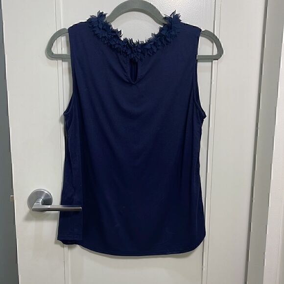 Sara Campbell Navy Top Size Small - Picture 2 of 7